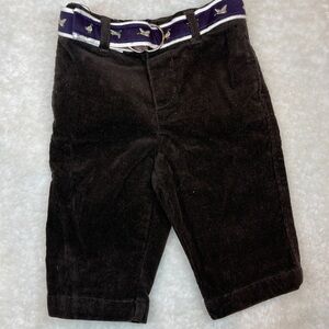 ✨Ralph Lauren Baby🍼✨ Brown Corduroy Pants with Navy Duck Belt
